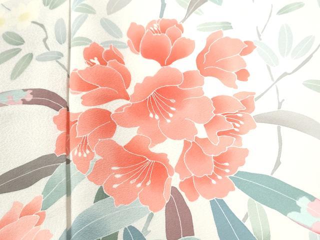 平和屋着物●訪問着　友禅　枝花文　正絹　逸品　CABK7301yc