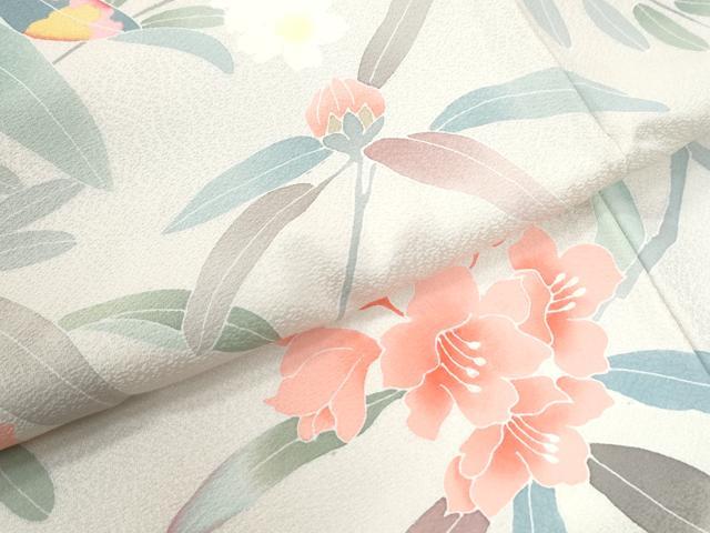 平和屋着物●訪問着　友禅　枝花文　正絹　逸品　CABK7301yc