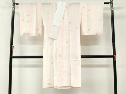 平和屋着物●長襦袢　無双仕立て　舞花文　暈し染め　正絹　逸品　CABK7304yc