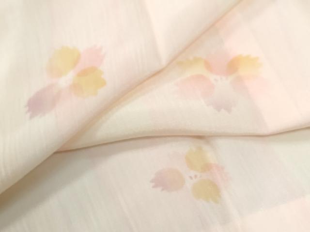 平和屋着物●長襦袢　無双仕立て　舞花文　暈し染め　正絹　逸品　CABK7304yc