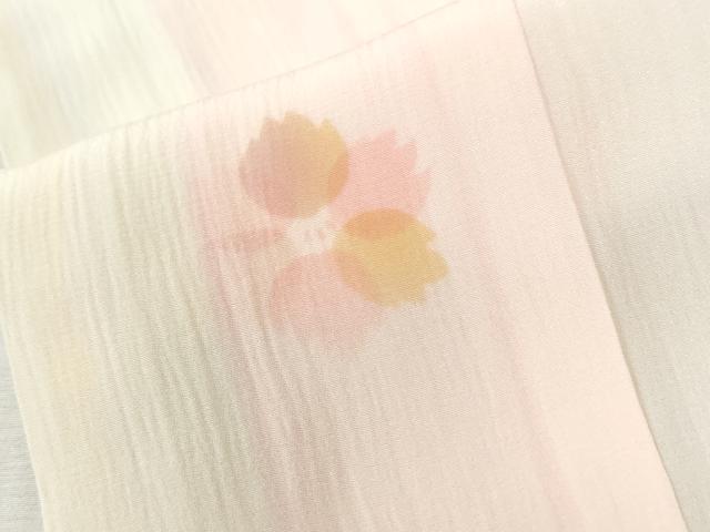 平和屋着物●長襦袢　無双仕立て　舞花文　暈し染め　正絹　逸品　CABK7304yc
