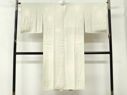 平和屋着物●長襦袢　袷　リボン　正絹　逸品　CABK7306yc