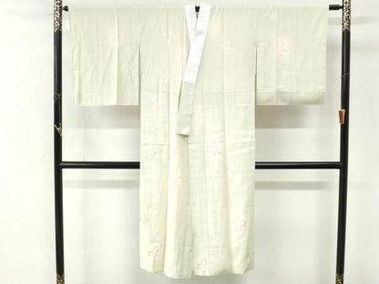 平和屋着物●長襦袢　袷　リボン　正絹　逸品　CABK7306yc