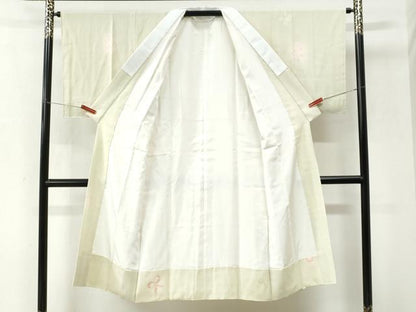 平和屋着物●長襦袢　袷　リボン　正絹　逸品　CABK7306yc