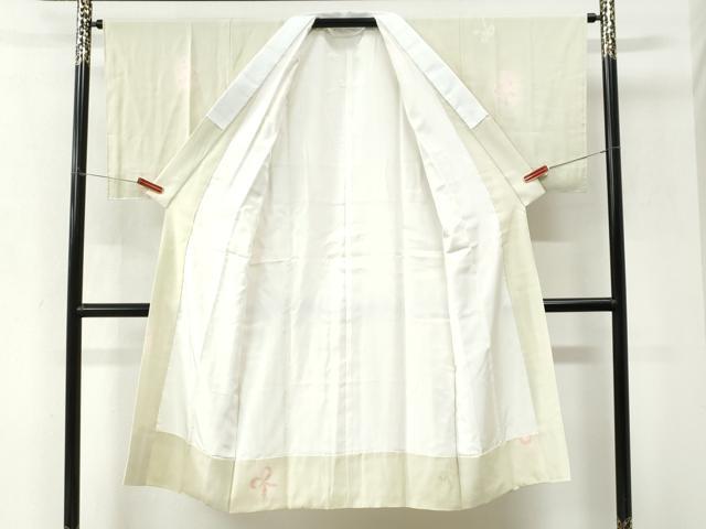平和屋着物●長襦袢　袷　リボン　正絹　逸品　CABK7306yc