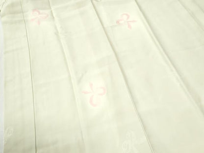平和屋着物●長襦袢　袷　リボン　正絹　逸品　CABK7306yc
