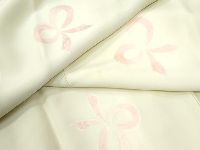 平和屋着物●長襦袢　袷　リボン　正絹　逸品　CABK7306yc