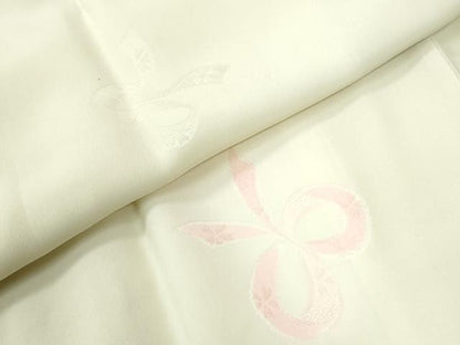 平和屋着物●長襦袢　袷　リボン　正絹　逸品　CABK7306yc