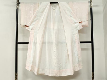 平和屋着物●長襦袢　無双仕立て　選m,苑枝梅地紋　暈し染め　正絹　逸品　未使用　CABK7312yc