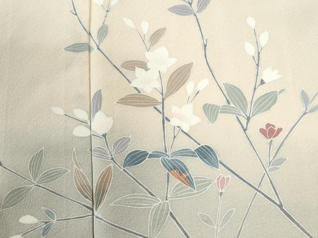 平和屋着物●訪問着　友禅　枝花文　暈し染め　正絹　逸品　CABK7315yc