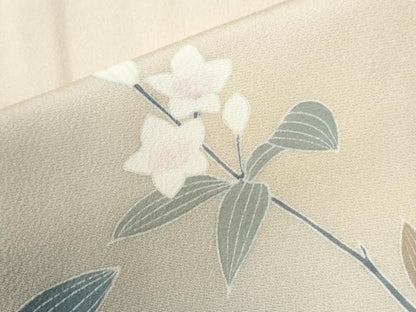 平和屋着物●訪問着　友禅　枝花文　暈し染め　正絹　逸品　CABK7315yc
