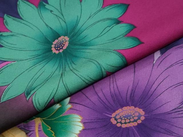 平和屋着物●豪華振袖　牡丹舞花文　暈し染め　金彩　正絹　逸品　CABK7320yc