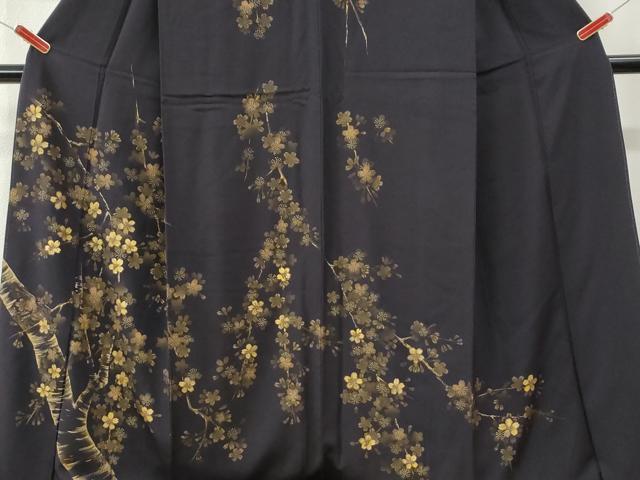 平和屋着物●訪問着　枝桜文　金彩　ロング丈　正絹　逸品　CABK7323yc