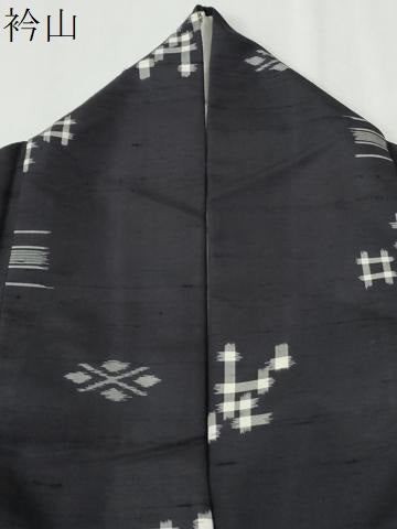 平和屋着物●上質な紬　琉球絣文様　正絹　逸品　CABK7327yc