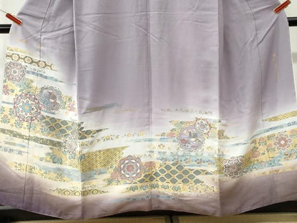 平和屋着物●豪華色留袖　寿光織　吉祥華紋錦図　暈し染め　金糸　正絹　逸品　CABK7328yc