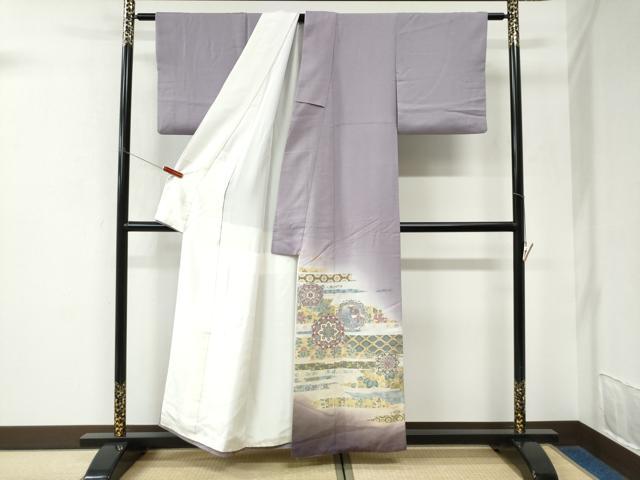 平和屋着物●豪華色留袖　寿光織　吉祥華紋錦図　暈し染め　金糸　正絹　逸品　CABK7328yc