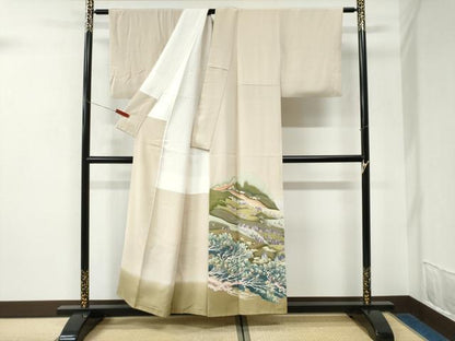 平和屋着物●京加賀友禅　松本健一　色留袖　遠山樹林文　暈し染め　正絹　逸品　CABK7329yc
