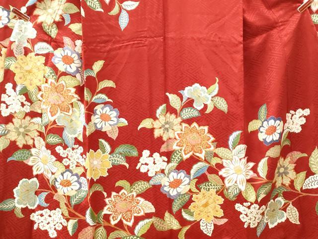 平和屋着物●豪華振袖　駒刺繍　草花文　金彩　ゑり善扱い　正絹　逸品　未使用　CABK7330yc