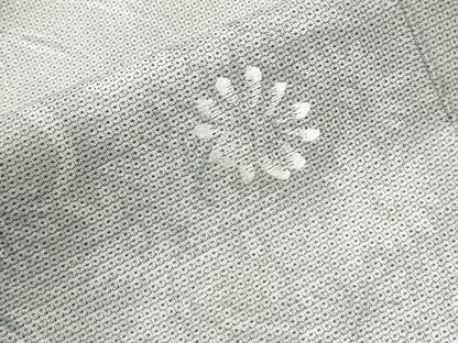 平和屋着物●訪問着　本場大島紬　150亀甲　刺繍　草花文　ロング丈　正絹　逸品　CABK7332yc