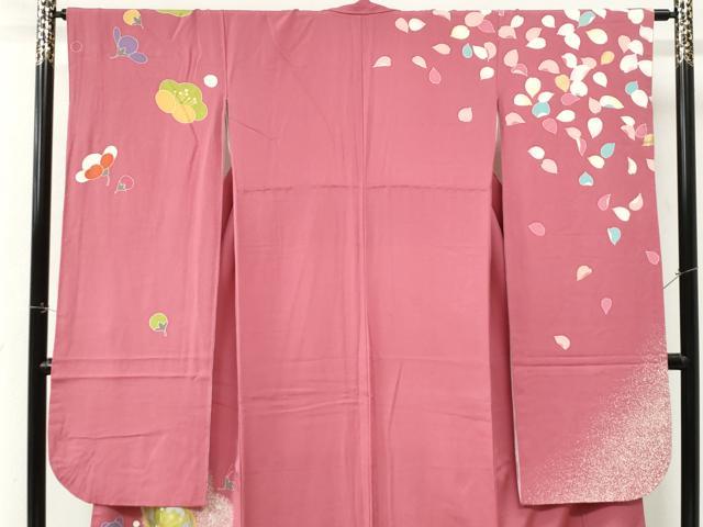 平和屋着物●豪華振袖　梅　金銀彩　正絹　逸品　CABK7336yc