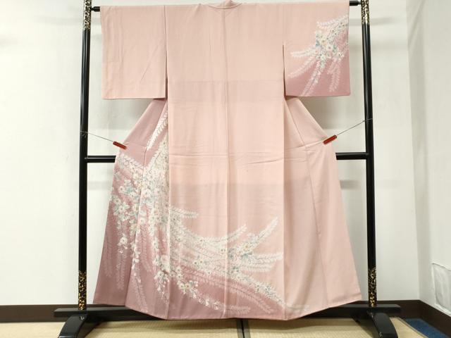 平和屋着物●訪問着　辻が花　絞り　暈し染め　正絹　逸品　CABK7338yc