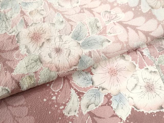 平和屋着物●訪問着　辻が花　絞り　暈し染め　正絹　逸品　CABK7338yc