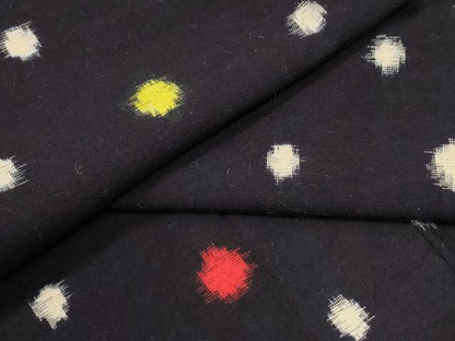 平和屋着物●久留米絣　単衣　水玉　綿　逸品　CABK7346yc