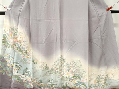 平和屋着物●訪問着　遠山松竹梅　暈し染め　正絹　逸品　未使用　CABK7347yc