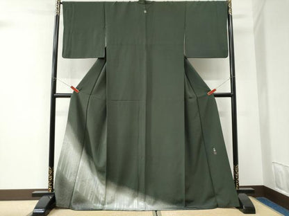 平和屋着物●松尾光琳　色留袖　松竹梅シルエット　銀彩　正絹　逸品　CABK7350yc