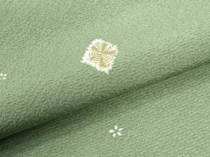 平和屋着物●上質な小紋　菱舞花文　ロング丈　正絹　逸品　未使用　CABK7358yc