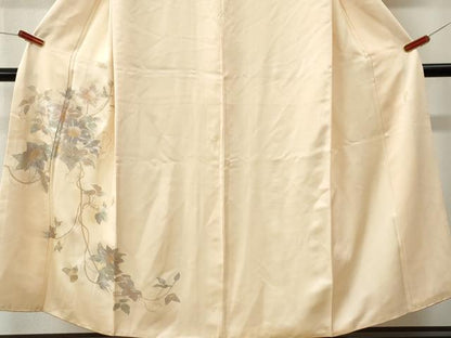 平和屋着物●金彩友禅　卓越技能者・名工・和田光正　訪問着　蔦の葉花文　金彩　正絹　逸品　CABK7360yc