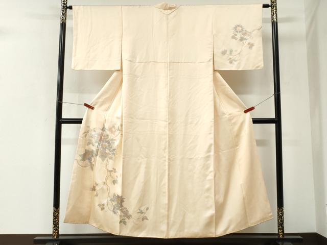 平和屋着物●金彩友禅　卓越技能者・名工・和田光正　訪問着　蔦の葉花文　金彩　正絹　逸品　CABK7360yc