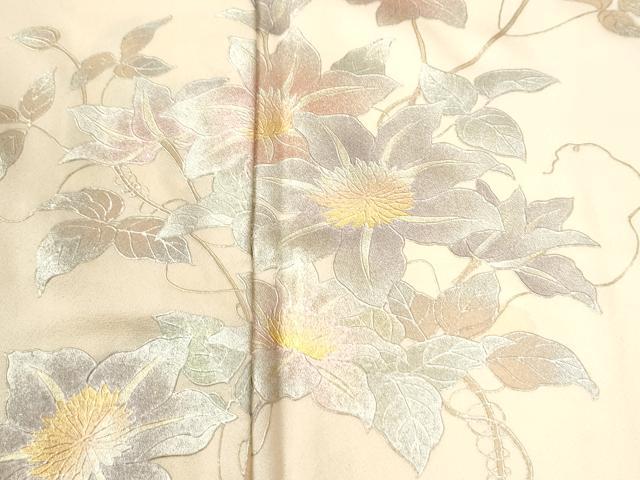 平和屋着物●金彩友禅　卓越技能者・名工・和田光正　訪問着　蔦の葉花文　金彩　正絹　逸品　CABK7360yc