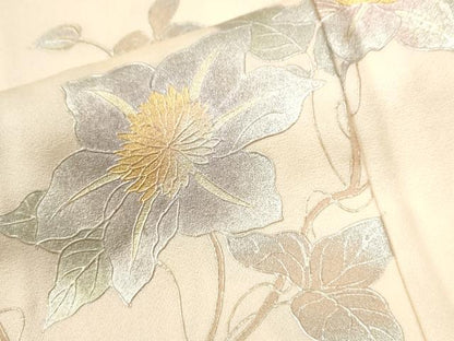 平和屋着物●金彩友禅　卓越技能者・名工・和田光正　訪問着　蔦の葉花文　金彩　正絹　逸品　CABK7360yc