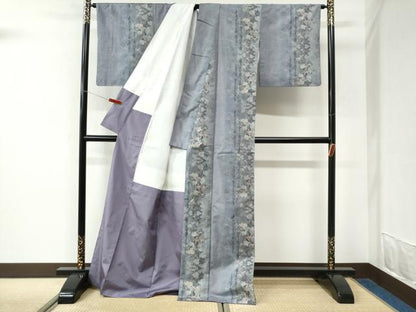 平和屋着物●都喜ヱ門　本場大島紬　9マルキ　総絣　葡萄　藤絹織物謹製　正絹　逸品　CABK7361yc