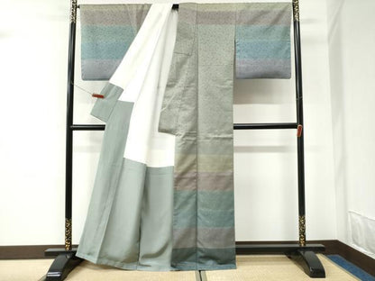 平和屋着物●訪問着　花唐草文　暈し染め　正絹　逸品　未使用　CABK7362yc