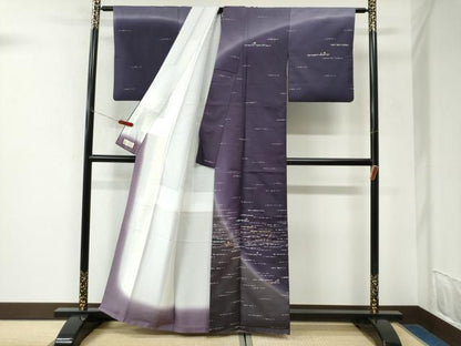 平和屋着物●訪問着　霞文　暈し染め　金銀彩　やまと金ラベル　正絹　逸品　CABK7363yc
