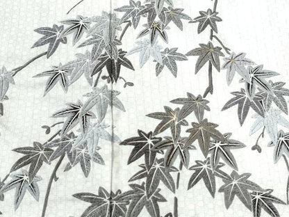 平和屋着物●訪問着　本場縞大島紬　総刺繍　楓　宮之原織物謹製　証紙付き　正絹　逸品　CABK7374yc