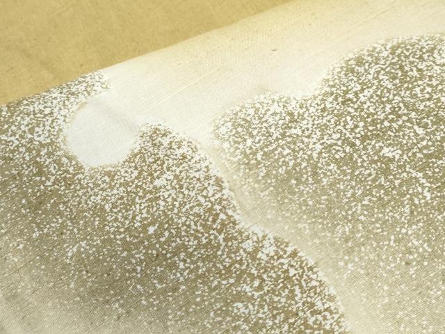 平和屋着物●訪問着　紬地　刺繍　雪輪舞花弁　正絹　逸品　未使用　CABK7375yc