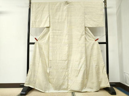 平和屋着物●紅花紬　米沢　霞文　正絹　逸品　CABK7378yc