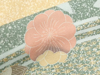 平和屋着物●訪問着　作家物　辻が花　駒刺繍　金彩　ロング丈　正絹　逸品　CABK7380yc