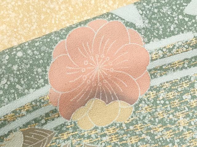 平和屋着物●訪問着　作家物　辻が花　駒刺繍　金彩　ロング丈　正絹　逸品　CABK7380yc