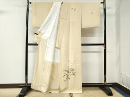 平和屋着物●京加賀友禅　百貫石峰　訪問着　枝花文　さが美扱い　正絹　逸品　未使用　CABK7386yc