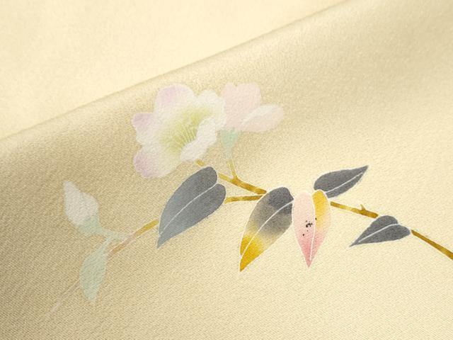 平和屋着物●京加賀友禅　百貫石峰　訪問着　枝花文　さが美扱い　正絹　逸品　未使用　CABK7386yc