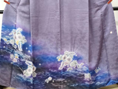 平和屋着物●訪問着　作家物　辻が花　暈し染め　銀通し地　正絹　逸品　未使用　CABK7387yc