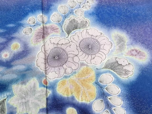 平和屋着物●訪問着　作家物　辻が花　暈し染め　銀通し地　正絹　逸品　未使用　CABK7387yc
