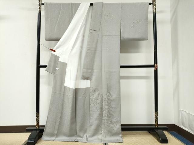 平和屋着物●訪問着　総刺繍　流水枝花文　ロング丈　正絹　逸品　CABK7388yc