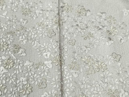 平和屋着物●訪問着　総刺繍　流水枝花文　ロング丈　正絹　逸品　CABK7388yc