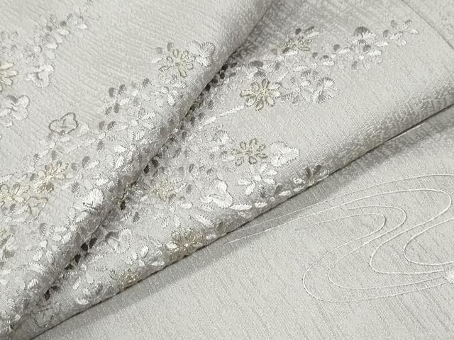 平和屋着物●訪問着　総刺繍　流水枝花文　ロング丈　正絹　逸品　CABK7388yc