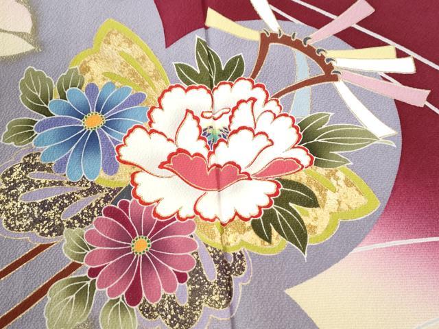 平和屋着物●豪華振袖　簪　櫛　暈し染め　金彩　正絹　逸品　CABK7396yc